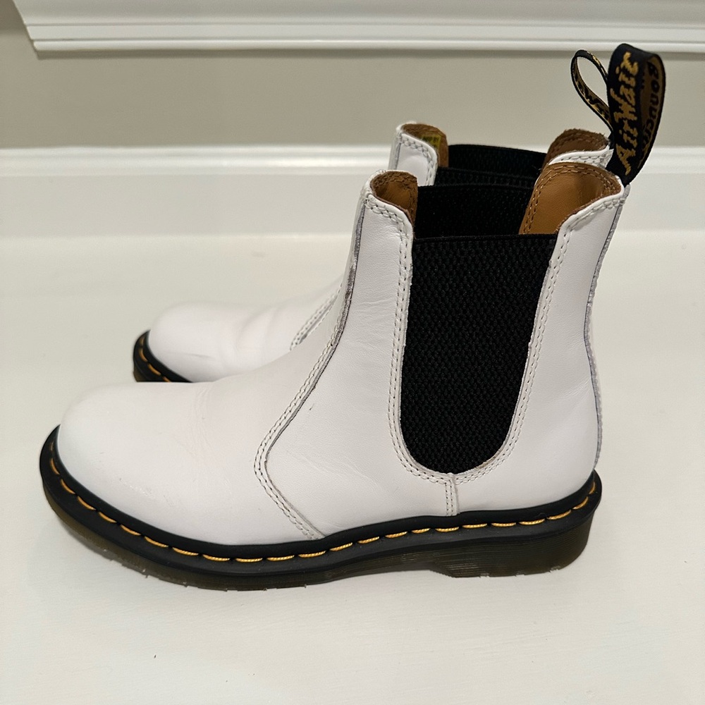 White Dr. Martens Slip-Ons